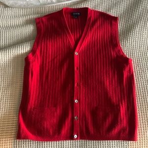 100% Cashmere Cardigan Vest